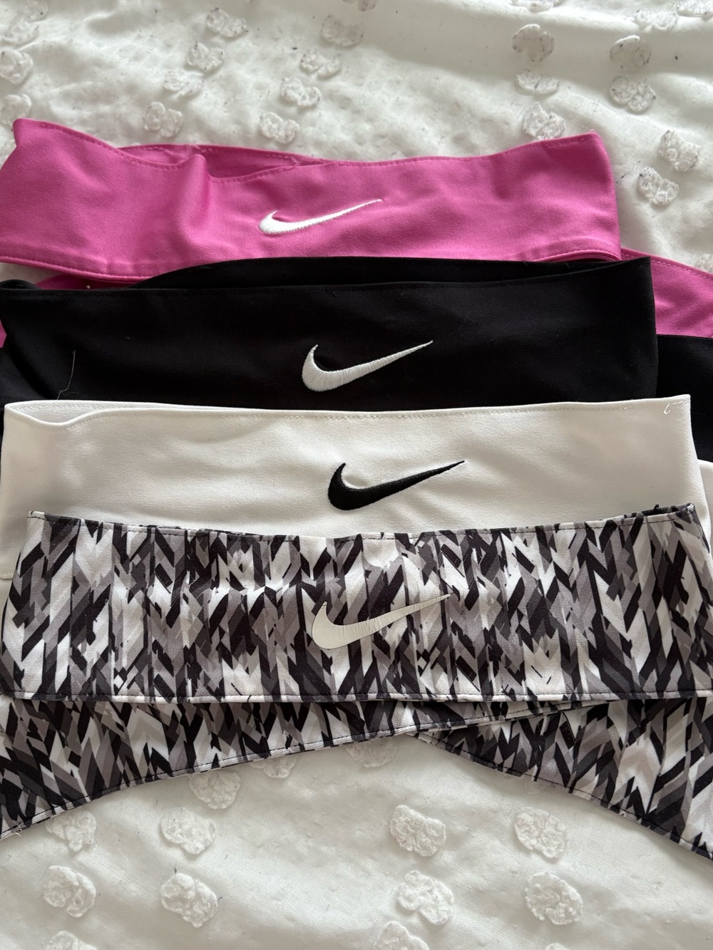 Nike Tie Headband — Cooling Head Tie - Dry Fit: Pink, Black, White, Patterned